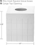 Creative Scents Polar White Tissue Box Cover - Decorative Holder for Bathroom with Wide Opening