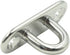 10Pcs M5 Eye Plate - Marine Oval Buckle Fixed Plate, 304 Stainless Steel, 1.8 Inch Length for Rope Pull