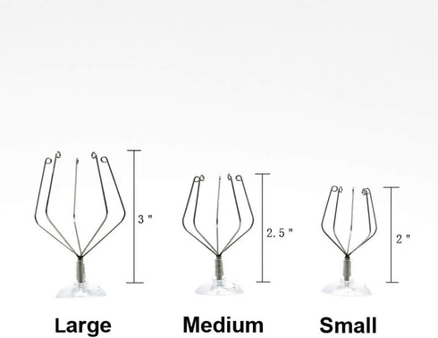 10 Pack Set Vertical Air Plant Holder (Suction Cup, Stainless Steel Tillandsia Air Plant Planter) A Unique of Air Plant