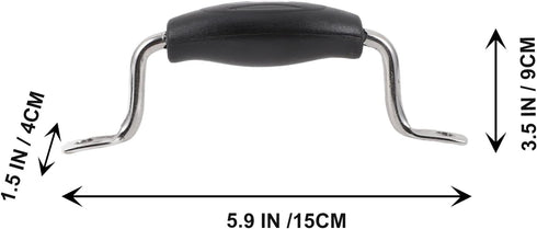 EXCEART Replacement Pot Side Handles, Metal Pot Lid Knob, Grip Pot Handle, Kitchen Cookware Supplies (Black)