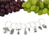 Two Gorgeous Wine Charm Sets – 18 Pieces Total, Wine Lover and World Traveler Themes