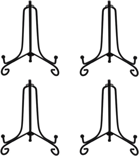 Artliving 3.5 Inch Black Mini Iron Stand Cookie Holder Display Easels, 4 Pack for Weddings, Birthday Party