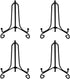 Artliving 3.5 Inch Black Mini Iron Stand Cookie Holder Display Easels, 4 Pack for Weddings, Birthday Party
