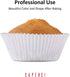 Caperci Standard White Foil Cupcake Liners 150-Pack, Premium Greaseproof Muffin Wrappers for Baking