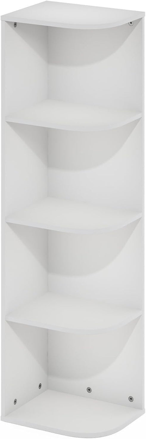 Furinno Pasir 4-Tier Open Shelf Bookcase - White