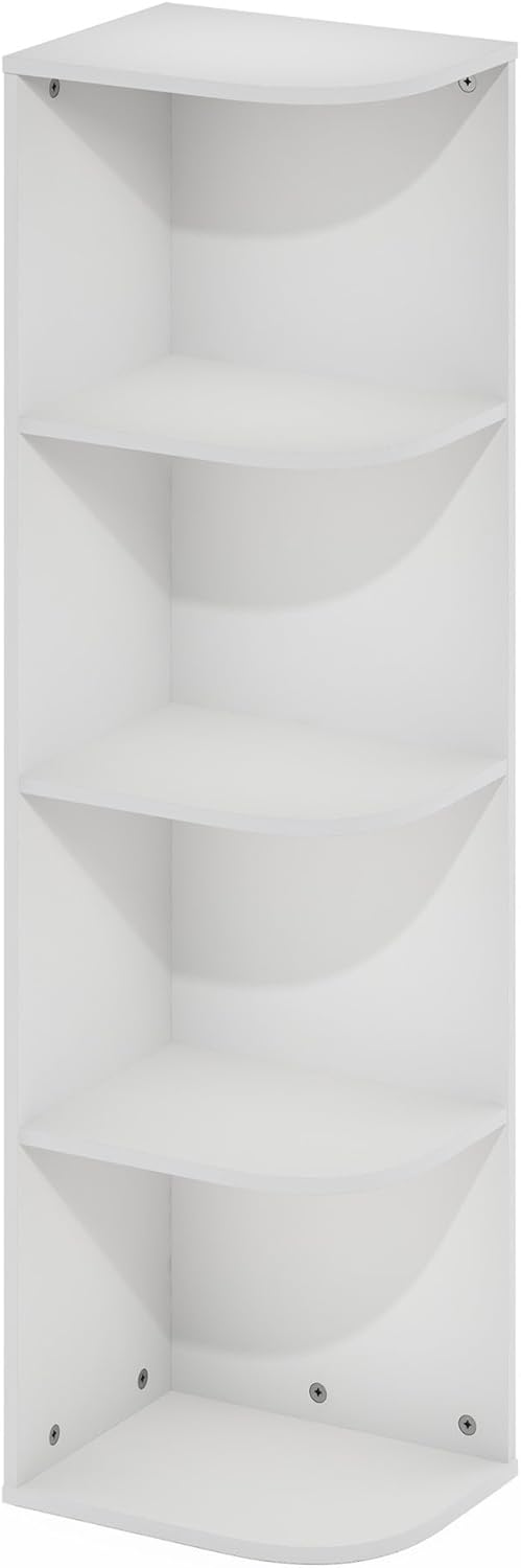 Furinno Pasir 4-Tier Open Shelf Bookcase - White