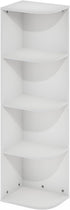 Furinno Pasir 4-Tier Open Shelf Bookcase - White