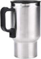 12V Electric Car Cup, 450ml Travel Heating Mug, Stainless Steel Coffee Tea Kettle for 12V Power Source