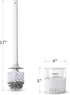 BOOMJOY Toilet Bowl Brush with Holder - Durable Toilet Cleaner Brush with Dense Bristles & Clear Base for Bathroom