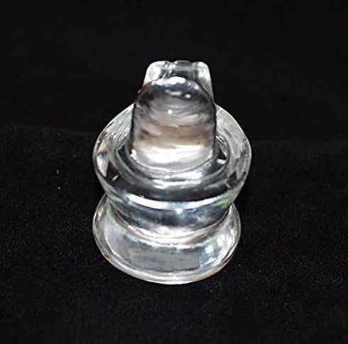 IS4A Blessed & Energized Crystal Quartz Sphatik Shivling Shiva Lingam 25-30 Grams