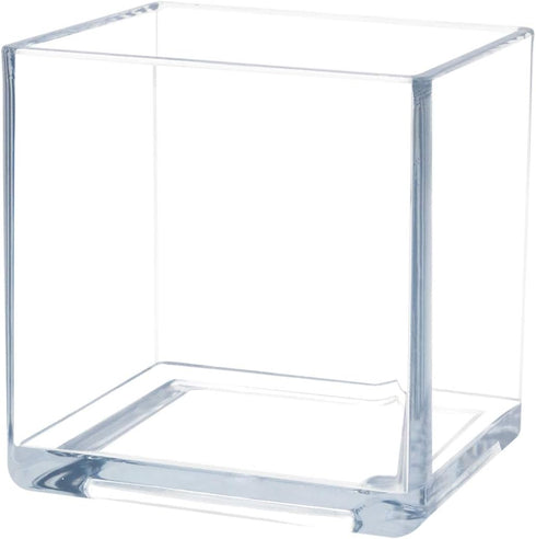 Royal Imports Clear Flower Acrylic Vases Cubes - Decorative Centerpiece for Home or Wedding, Non-Breakable Plastic, 5x5
