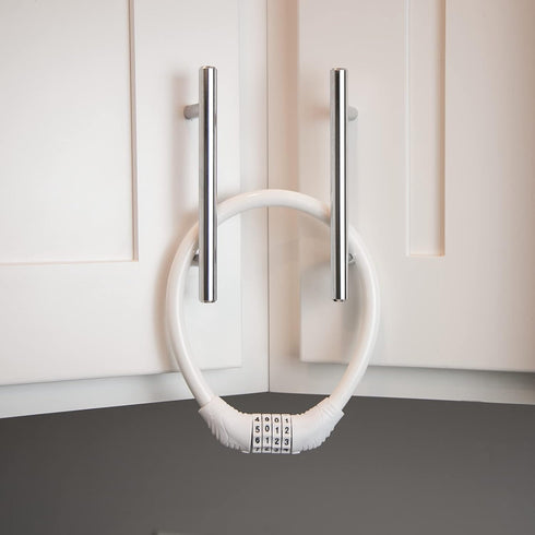 Urban August Original Fridge Lock: Multi-Functional Cable Combination Lock for French-Door Refrigerators and Cabinets