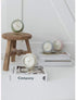 SHISEDECO Small Table Clock, Classic Non-Ticking Tabletop Alarm Clock with Backlight, Battery Operated Astronaut Desk