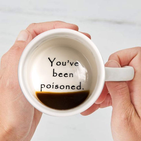FLY SPRAY Funny Coffee Mug, YOU'VE BEEN POISONED, Novelty Drink Cup, Great Gag Gift Idea, 12 OZ Ceramic