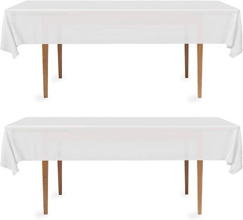 DecorRack 2 Rectangular Tablecloths, BPA-Free Plastic, 54 x 108 inch, Dining Table Cloth for Parties, Picnic, Camping,