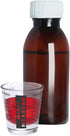 Kolder Mini Measure Heavy Glass, 20-Incremental Measurements, Multi-Purpose Liquid and Dry Measuring Shot Glass, Black