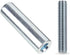 Spare Hardware Parts Bed Frame Set, Long Round Coupling Nut Sleeve and Threaded Rod, Pack of 4 Each