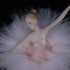Chagar Feather Skirt Ballerina Rotating Music Box Figurine,White and Pink Manual Control Dancing Girl Musical Box