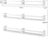 Napeollor Bookshelves,32Inch, Set 3 White Nursery Floating Nursery Shelves - of - Book Shelf Organizer for Baby Nursery
