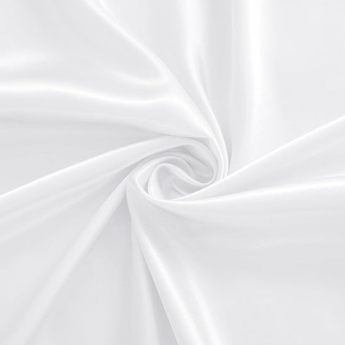 Eychei 7x108 Inch (12 White Satin Chair Sashes Bows, Bow Ties Back Silky Dining Sashes Ribbon for Wedding, Party