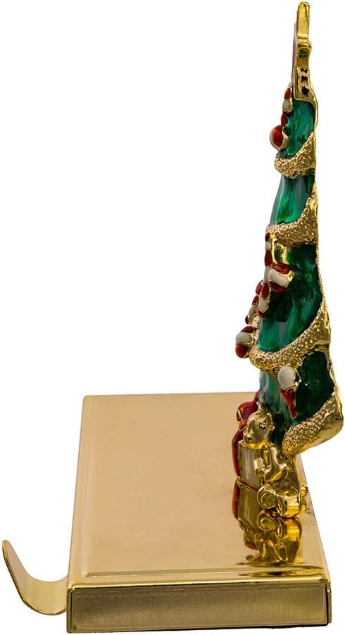 Kurt Adler Zinc Christmas Tree Stocking Holder Decor