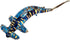 Tiny 3?" Gold Dotted Blue Hammerhead Shark Figurine, Miniature Hand Blown Glass Collectible