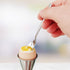 18/8 Set 2 NobleEgg Egg Cups for Soft Boiled Eggs, All Sizes, Topper, Spoons, Stainless Steel