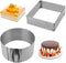 Adjustable Cake Mould, Stainless Steel Cake Mousse Ring 6 to 12 Inch, Set of 2 for Baking, DIY Cake