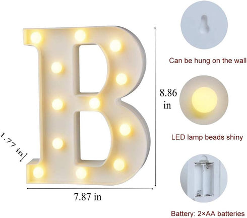 MUMUXI Marquee Light Up Letters | Large Light Up Numbers for Wedding, Birthday, Party Decoration (B)