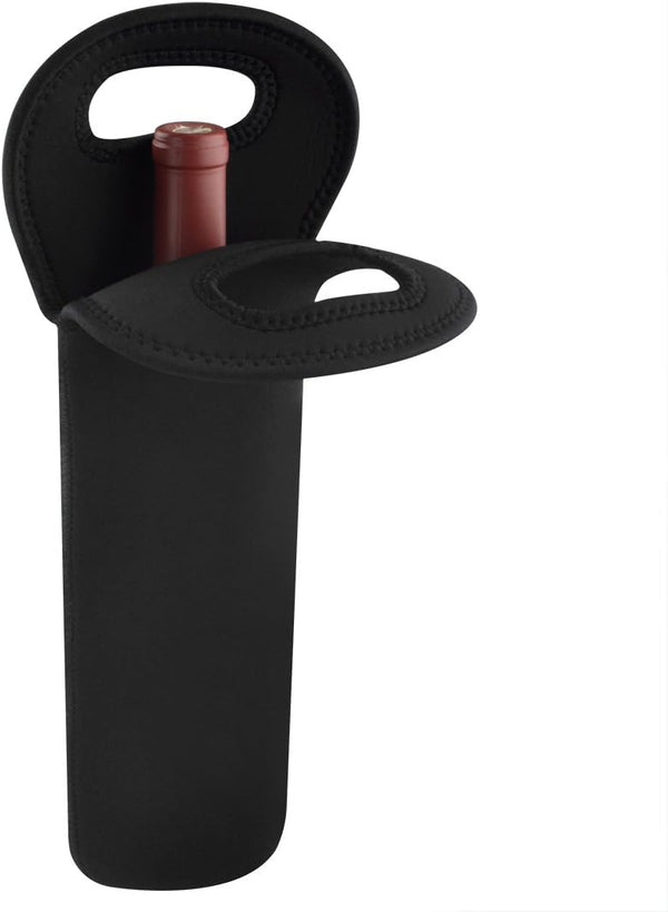 Wine Travel Carrier & Cooler Bag, Insulated Neoprene Hand Bag for Travel, Wine Bottle Carrying Tote Picnic Cooler with