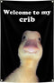 Generic Welcome To My Crib Flag 2x3 Feet Tapestry With 4 Brass Grommets.