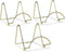 BANBERRY DESIGNS Brass Wire Easel Display Stand, 4 Inch Plate Holders - Set of 3 Pcs for Small Books, Pictures, Cards