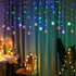 MBVBN Lights,19ft/6M 96 8 LED Curtain LED Snowflake Curtain String Lights Plug-in Window Curtain Lights with Modes