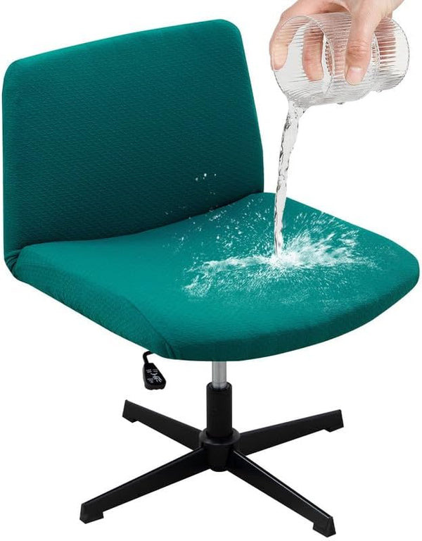 TOPCHANCES Dining Room Chair Covers, Stretchable Waterproof Armless Criss Cross Slipcover for Home Office Party