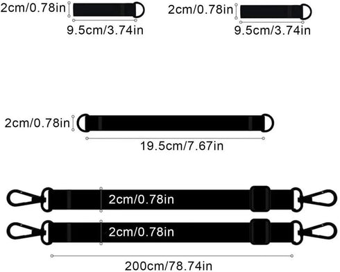 Wind Protection Fixing Strap for Large Cantilever Parasols, Adjustable Windproof Protection with Hooks
