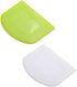 2 Pieces Dough Scraper - Flexible Plastic Bowl Scraper, Food-safe Dough Cutter for Multipurpose Food Scrapping, White,