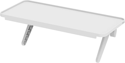 Pixio 12 inch White Monitor Storage Top Shelf - Adjustable Platform, Universal