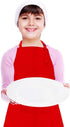 Kids Apron and Chef Hat Set, Adjustable Cotton Bib Aprons with Large Pocket, Red