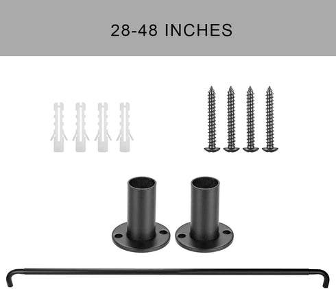 Room Darkening Curtain Rod, Wrap Around Design, Extra-Thick 1-Inch Diameter Extendable Metal Rod Set for Blackout