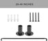 Room Darkening Curtain Rod, Wrap Around Design, Extra-Thick 1-Inch Diameter Extendable Metal Rod Set for Blackout