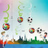 30CT Soccer Hanging Swirl Decorations for Soccer Party Supplies Theme Birthday Party