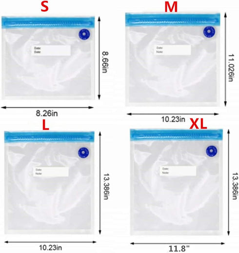 10pcs Handy Portable Vacuum Sealer Bags for Food, Kitchen Heat Sealing Machine (NO Hand Pump)
