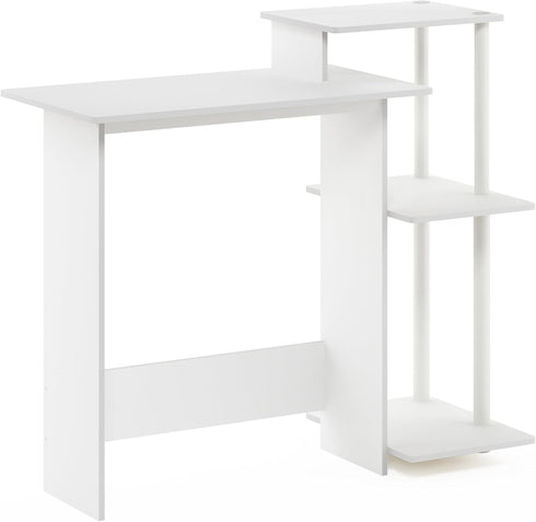 Furinno Efficient Home Laptop Notebook Computer Desk - White/White