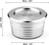 Reusable Coffee Capsule Pod with Spoon Brush, Fits Multifunctional Stainless Steel Capsule for Q NDIQ7323 Coffee Maker
