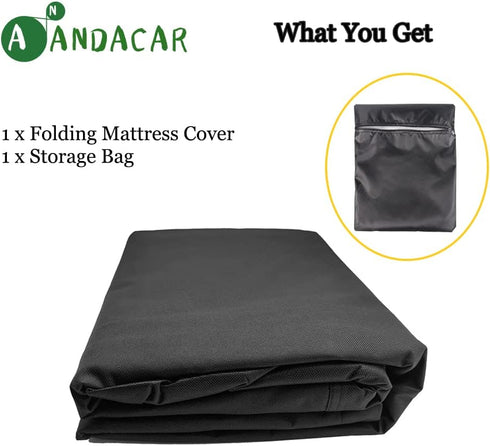 Folding Mattress Storage Bag, 63 Inch Carry Case for Tri-Fold Up to 6 Inch Mattress, Waterproof Cushion Storage Bag