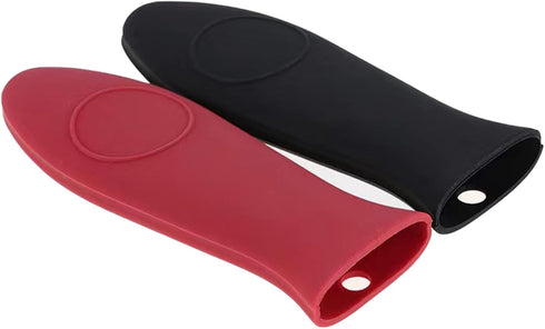 2 Pack Silicone Pan Handle Sleeve, Heat Resistant Cast Iron Skillet Handle Covers for Kitchen