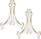 Artliving 2 Pack 10inch White Gold Acrylic Easels for Displaying Pictures, Decorative Plates, and Artworks