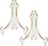 Artliving 2 Pack 10inch White Gold Acrylic Easels for Displaying Pictures, Decorative Plates, and Artworks