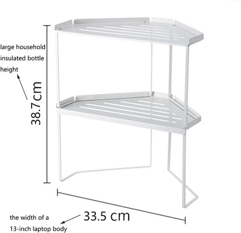 SHBaizoy Cabinet/Bathroom/Countertops/Utensils Stackable Metal Kitchen Cabinet Organizer,Kitchen Corner Shelf
