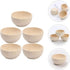 SEWACC 5pcs Unfinished Wooden Bowls, Unpainted Serving Bowls for Fruits, Salad, Cereal, Wood Crafts Bowls